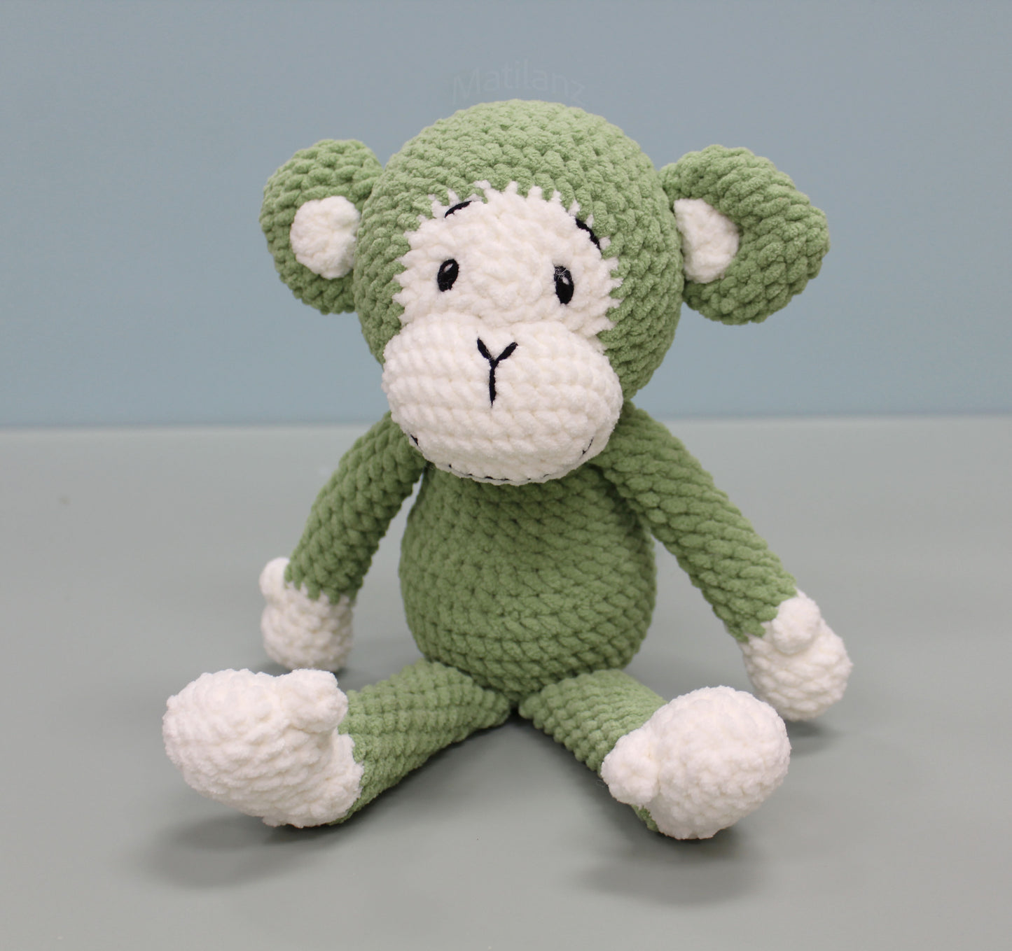 Crochet Monkey Plush - Handmade 11"