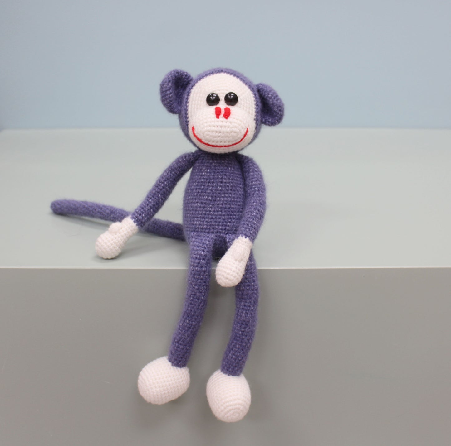 Crochet Monkey - Handmade 13"