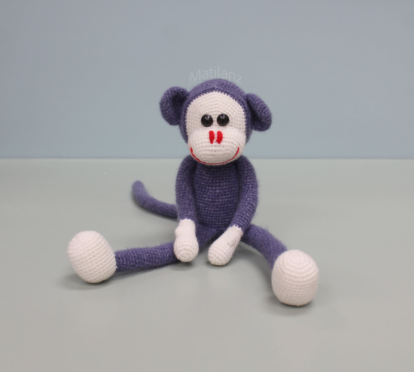 Crochet Monkey - Handmade 13"