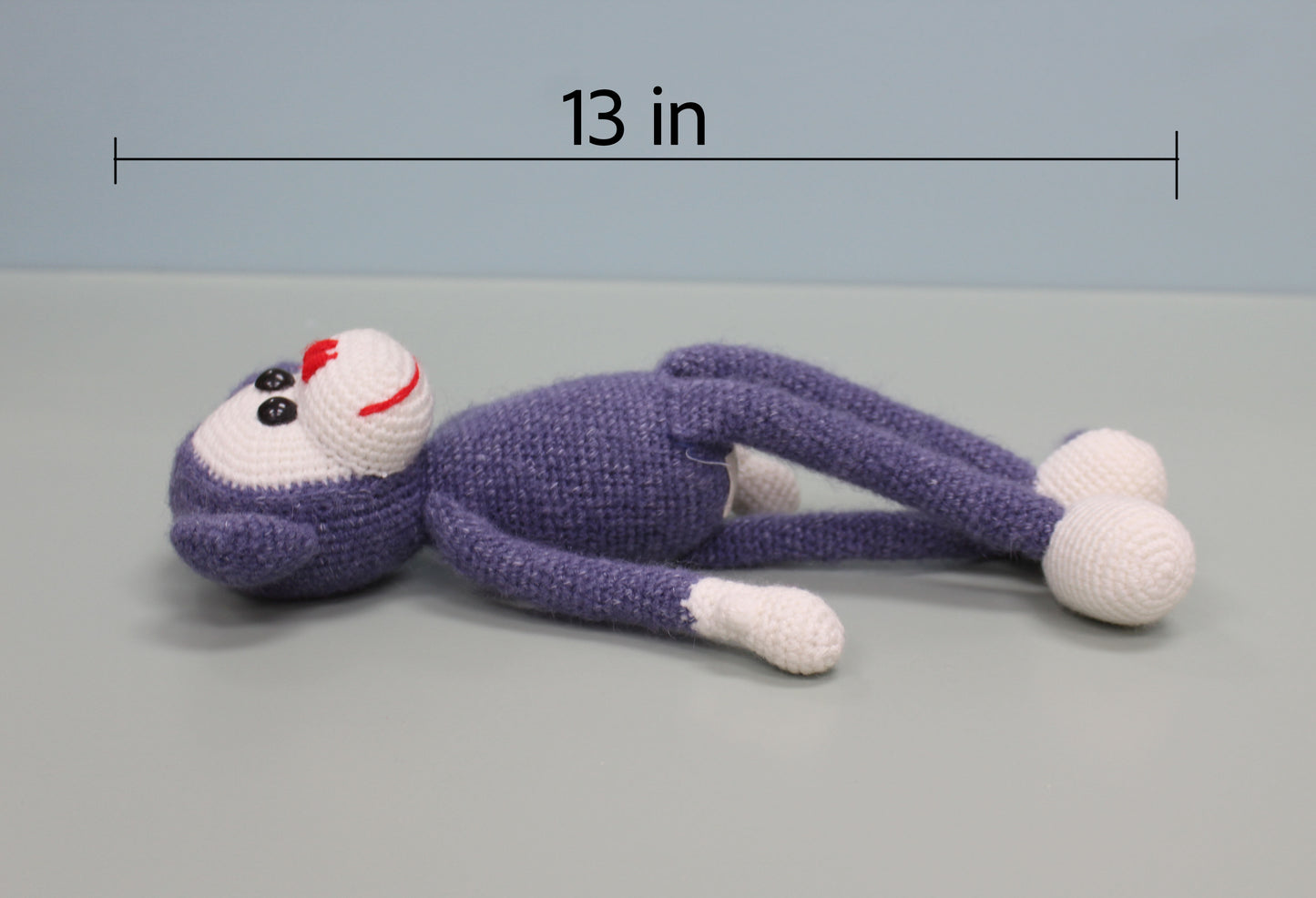 Crochet Monkey - Handmade 13"