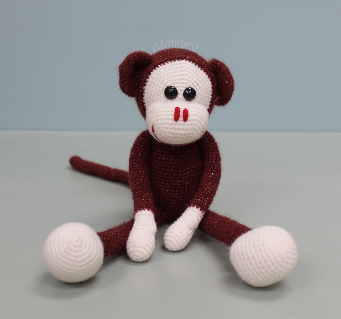 Crochet Monkey - Handmade 13"
