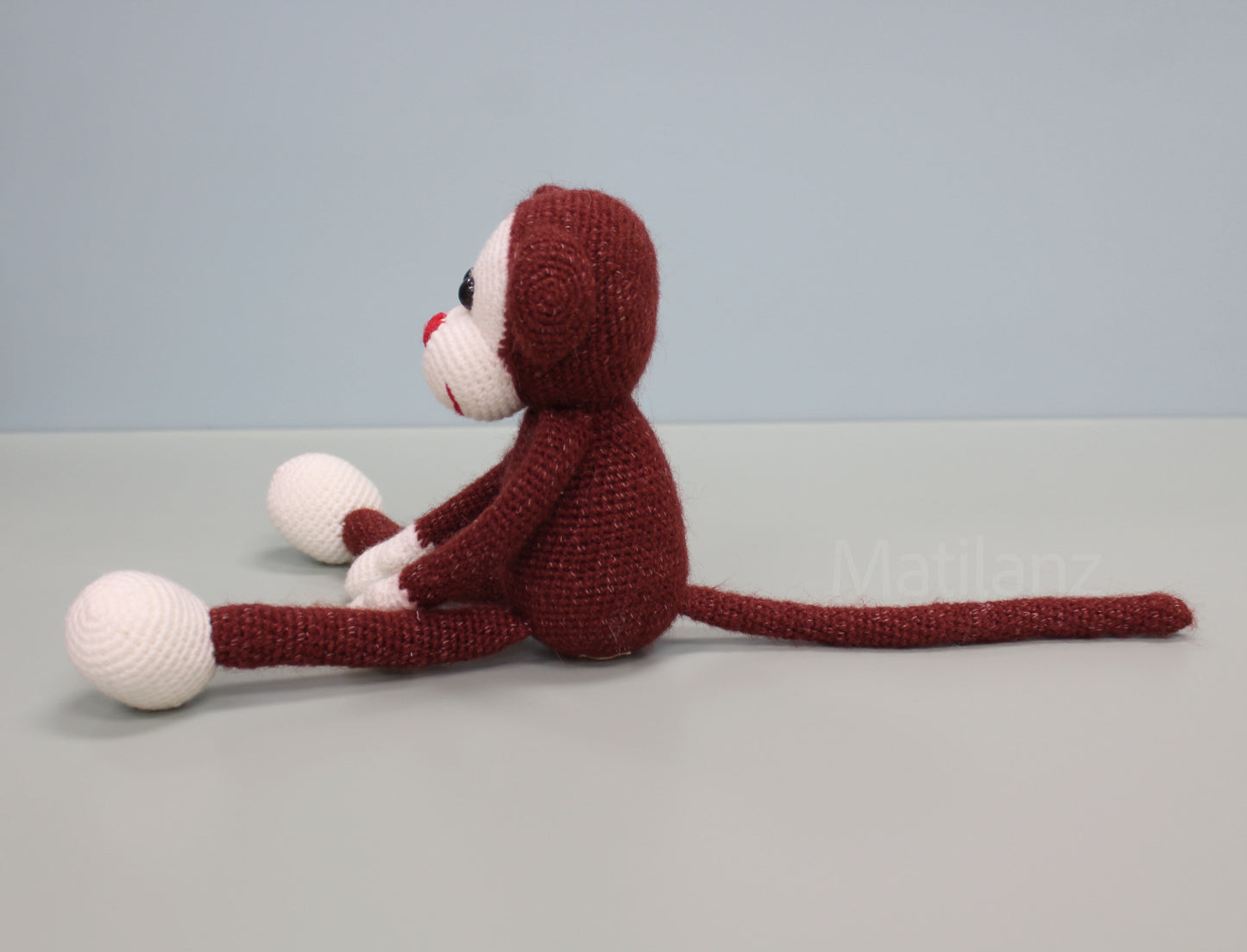 Crochet Monkey - Handmade 13"