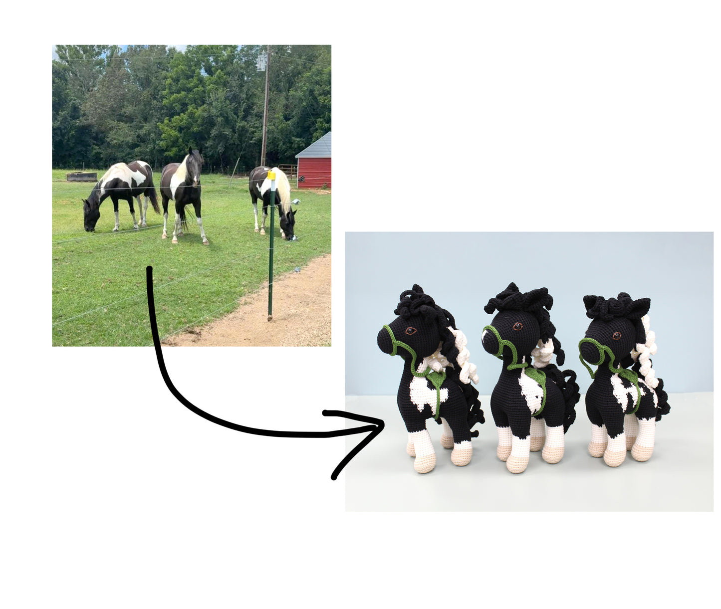 Custom Crochet Paint Horse Plush –  11''
