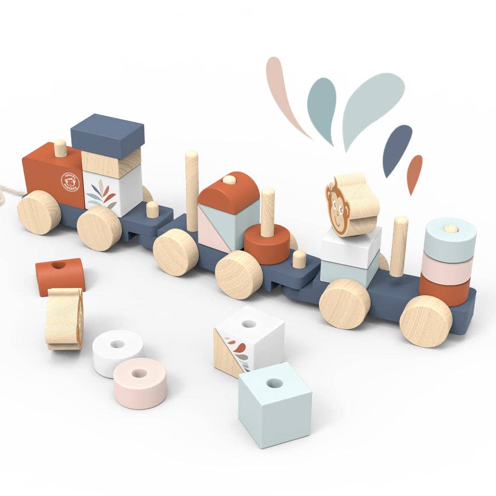 Stacking Train – Pull-Along Wooden Toy Adventure