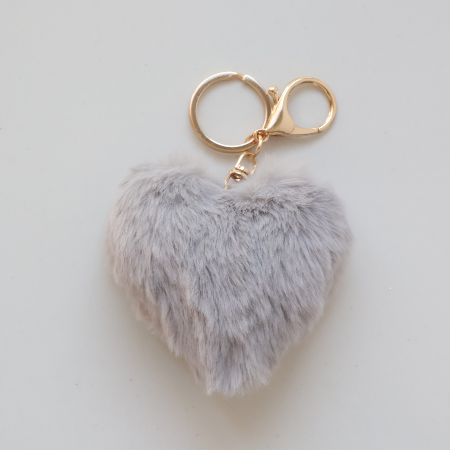 Heart-Shaped Faux Fur Keychain – Soft Plush Accessory | Gifts for Her, Unique Gift Idea