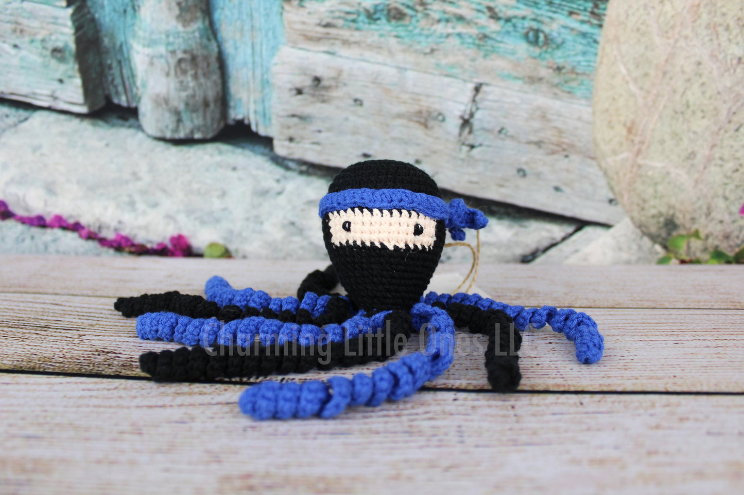 Crochet Ninja Octopus - Crochet 8"