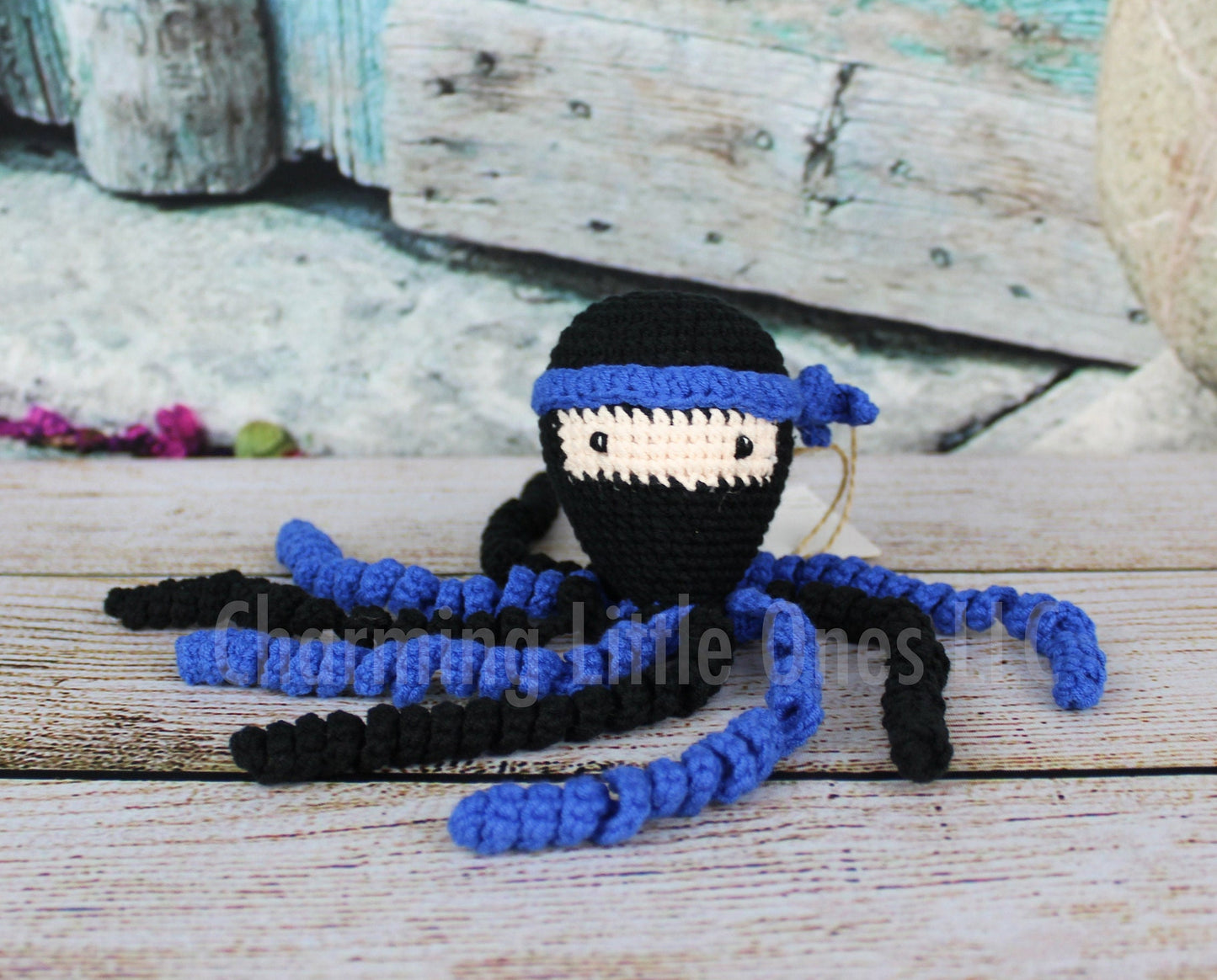 Crochet Ninja Octopus - Crochet 8"