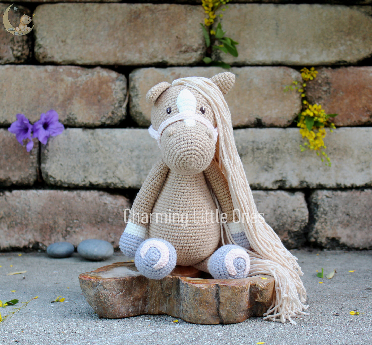 Caballo de crochet, regalo para niños, caballo hecho a mano, caballo para decoración de guardería, animales de peluche, caballo personalizado, regalo para baby shower, regalos para niños