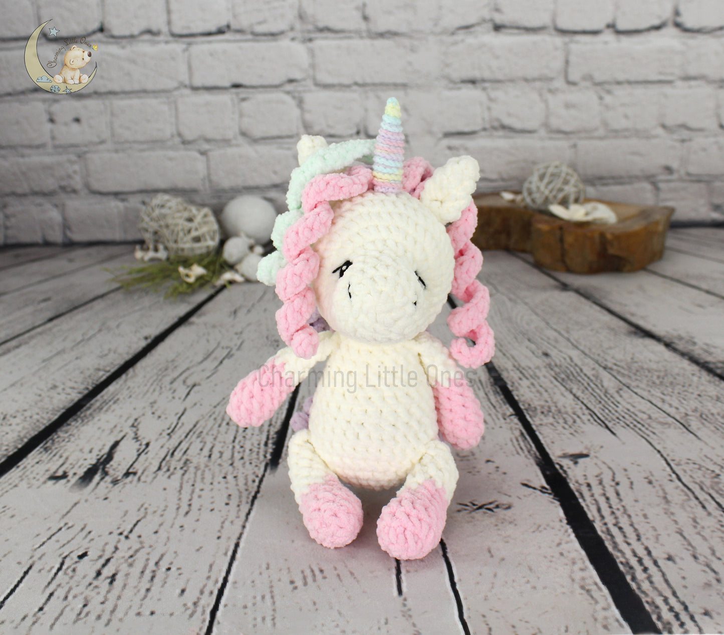 Crochet Unicorn - Handmade  10"