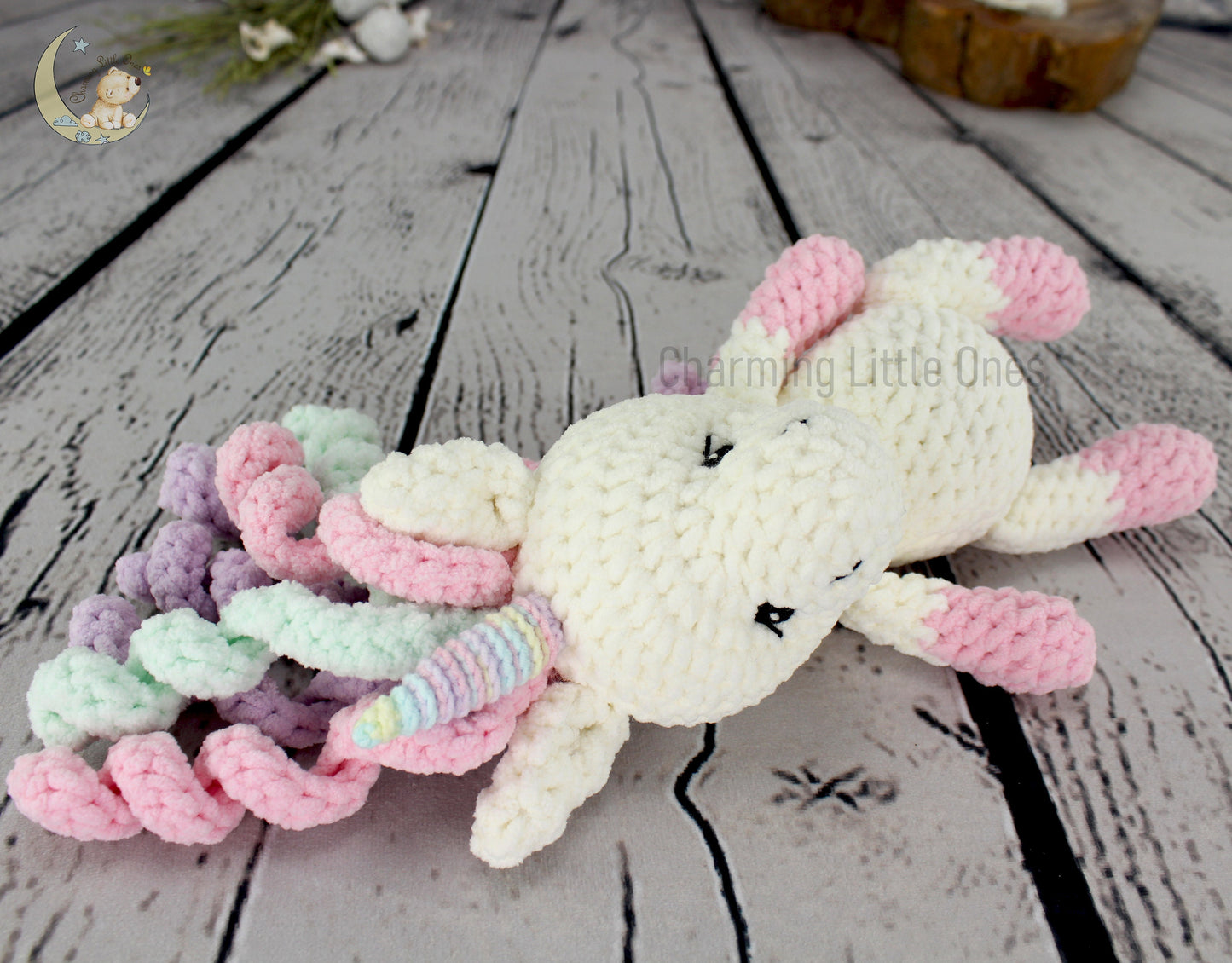 Crochet Unicorn - Handmade  10"