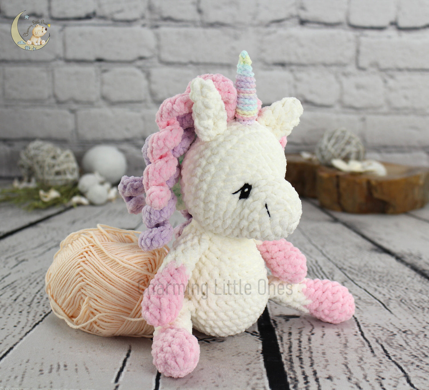 Crochet Unicorn - Handmade  10"