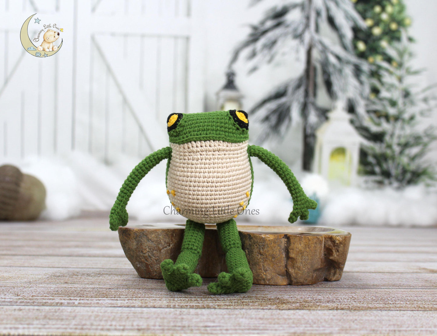 Rana de crochet hecha a mano hecha a pedido, rana verde de peluche, rana de peluche, regalos de cumpleaños, rana decorativa para guardería, regalo de cumpleaños para niños