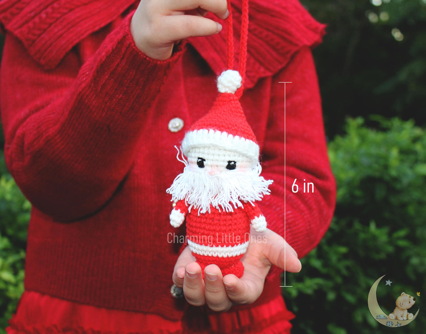 Crochet Santa Clause Ornament Handmade