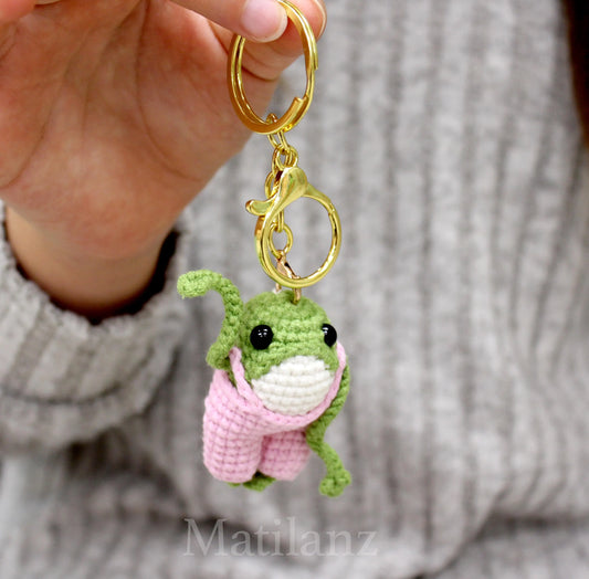 Frog Crochet Keychain