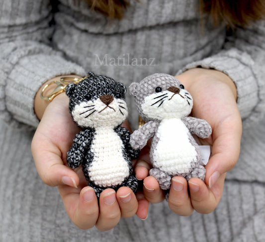 Otter Crochet Keychain