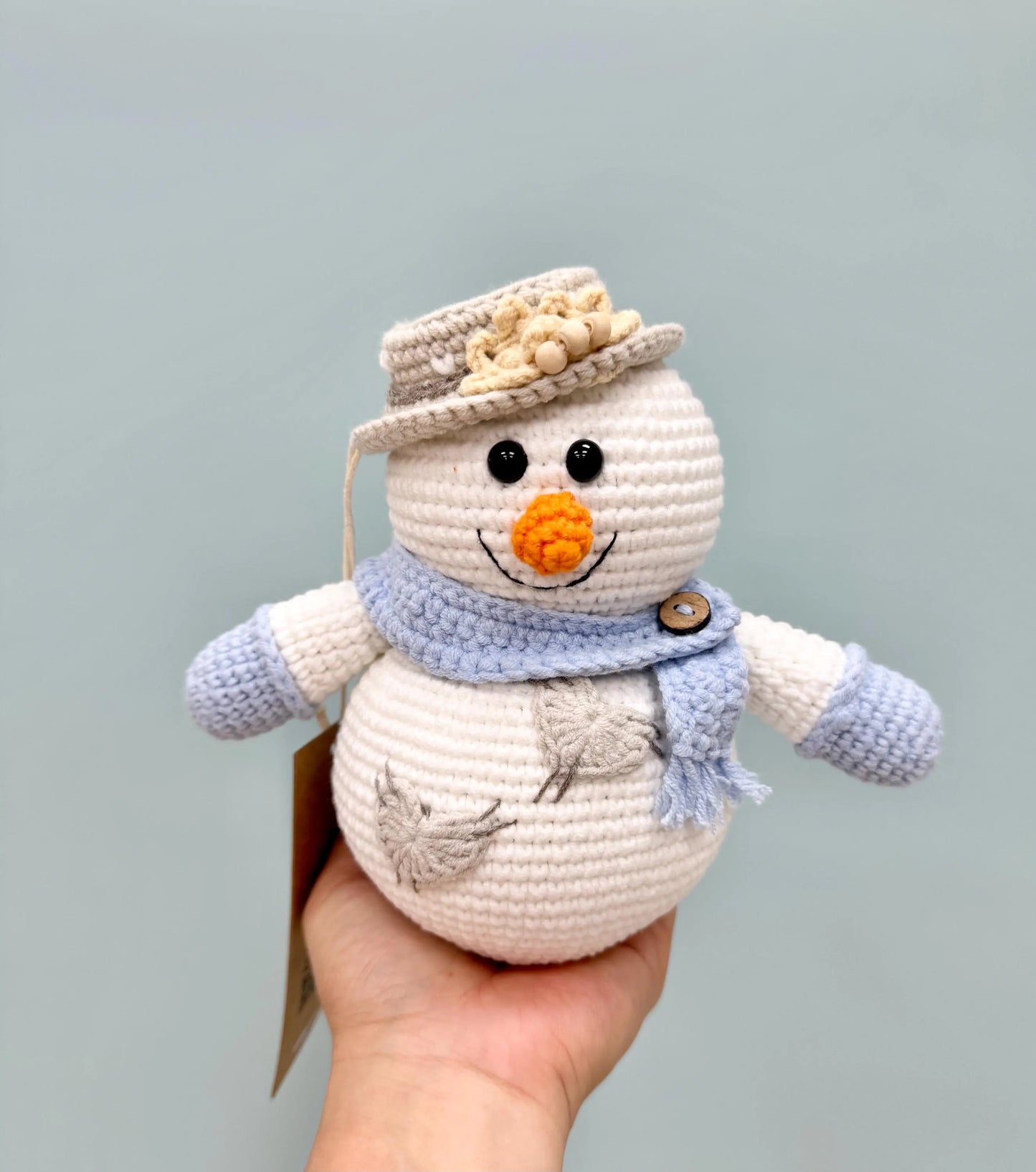 Crochet Snowman - Handmade 4.5" & 6.5" & 8"
