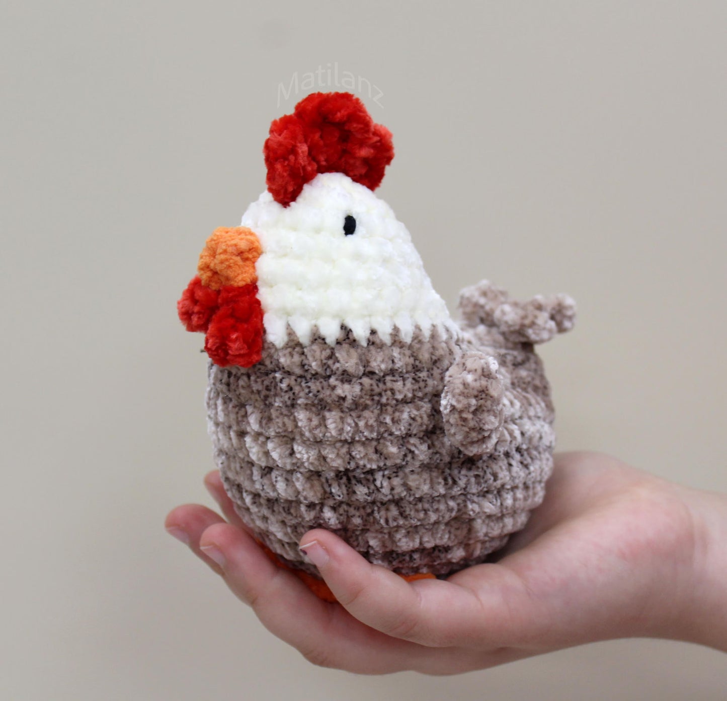 Handmade Crochet Chicken Plushie