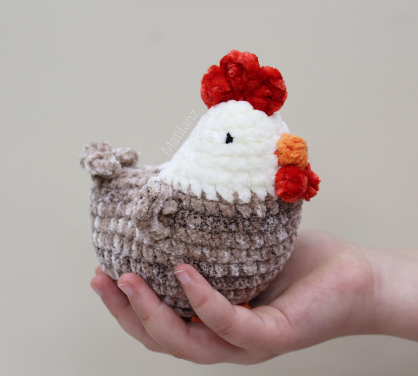 Handmade Crochet Chicken Plushie
